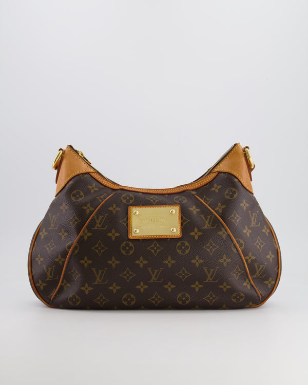 Louis Vuitton Brown Monogram Thames GM Bag with Gold Plate Details