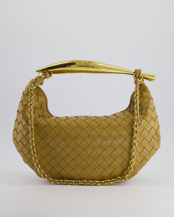 *HOT* Bottega Veneta Dark Praline Sardine Chain Intrecciato Leather Tote Bag with Gold Hardware RRP £3,670