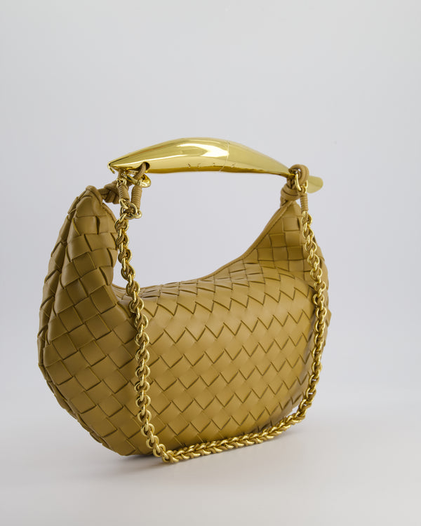 *HOT* Bottega Veneta Dark Praline Sardine Chain Intrecciato Leather Tote Bag with Gold Hardware RRP £3,670