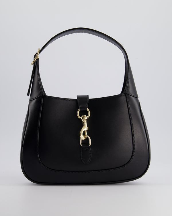 Gucci Black Jackie Small Shoulder Bag in Calfskin Leather with Champagne Gold Hardware RRP £2,820