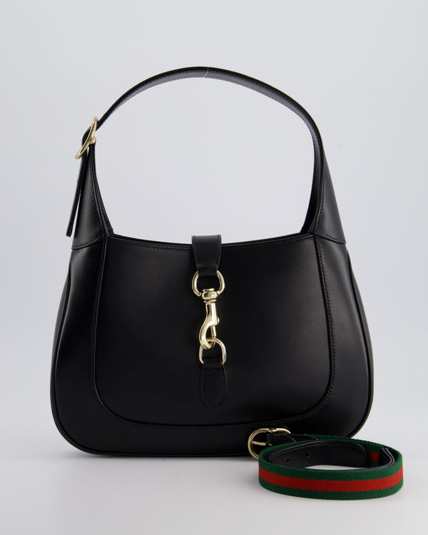 Gucci Black Jackie Small Shoulder Bag in Calfskin Leather with Champagne Gold Hardware RRP £2,820