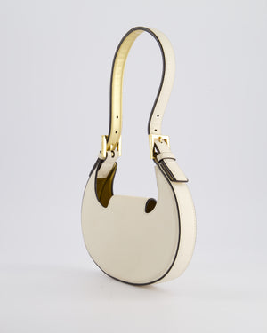 Fendi Cream Leather Mini Cookie Hobo Bag with Gold Hardware