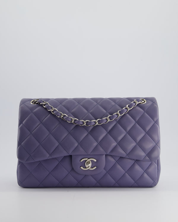 *FIRE PRICE* Chanel Lavender Jumbo Double Flap Bag in Lambskin with Silver HardwareE