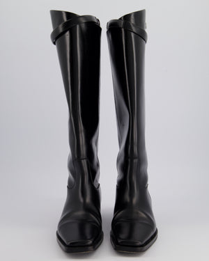 Toteme Black The Riding Leather Knee Boots Size EU 37 RRP £860