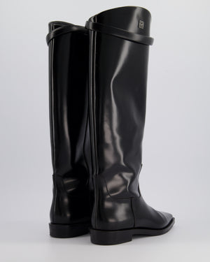 Toteme Black The Riding Leather Knee Boots Size EU 37 RRP £860