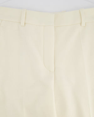 Loro Piana Cream Cashmere Straight Leg Tailored Trousers Size IT 38 (UK 6)