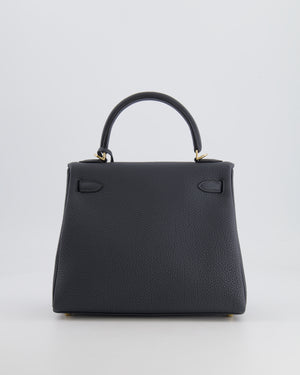 *NEW COLOUR* Hermes Kelly 25cm Retourne Bag in Gris Misty Togo Leather with Permabrass Hardware