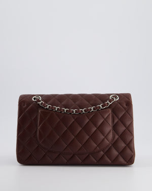 *HOT COLOUR* Chanel Burgundy Medium Double Flap Bag in Caviar Leather with Silver Hardware