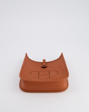 *HOT COLOUR* Hermès Mini Evelyne Bag in Cuivre Clemence Leather with Gold Hardware