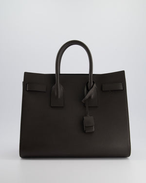 Saint Laurent Elephant Grey Small Sac de Jour Tote Bag in Grained Calfskin Leather with Black Hardware RRP £2,475