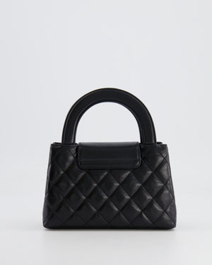 *HOT & RARE* Chanel Small Kelly Shopping Bag in Black Calfskin Leather with Brushed Gold Hardware