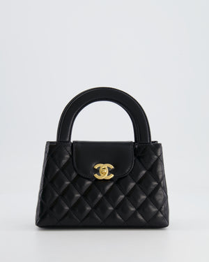 *HOT & RARE* Chanel Small Kelly Shopping Bag in Black Calfskin Leather with Brushed Gold Hardware