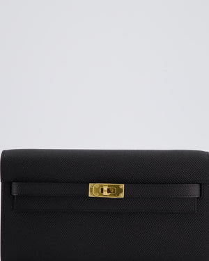 *RARE* Hermès Kelly To Go Bag in Black Epsom Leather with Gold Hardware