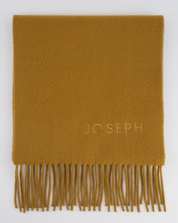 Joseph Caramel Brown Logo Scarf Size 240cm x 29cm