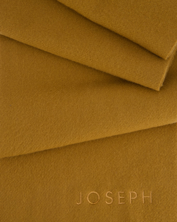 Joseph Caramel Brown Logo Scarf Size 240cm x 29cm