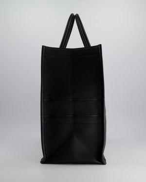 Christian Dior Black Large Book Tote in Calfskin Leather