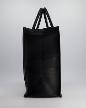 Christian Dior Black Large Book Tote in Calfskin Leather