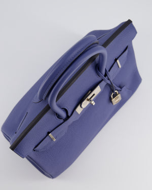 Hermès Birkin 30cm Retourne Bag in Bleu Brighton Togo Leather With Palladium Hardware