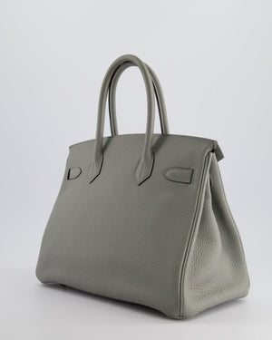 Hermès Birkin 30cm Retourne Bag in Gris Mourette Togo Leather With Gold Hardware