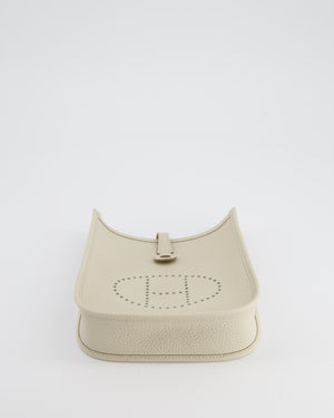 Hermès Mini Evelyne Bag in Beton Clemence Leather with Gold Hardware