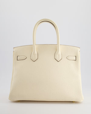 Hermès Birkin Retourne Bag 30cm in Nata Clemence Leather with Gold Hardware