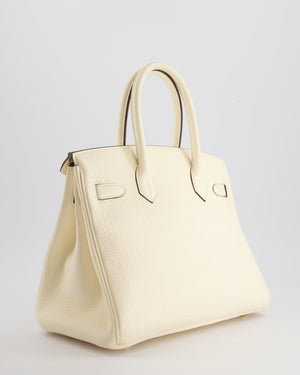 Hermès Birkin Retourne Bag 30cm in Nata Clemence Leather with Gold Hardware