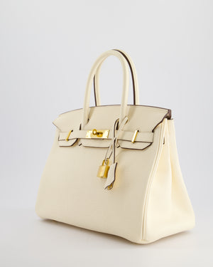 Hermès Birkin Retourne Bag 30cm in Nata Clemence Leather with Gold Hardware