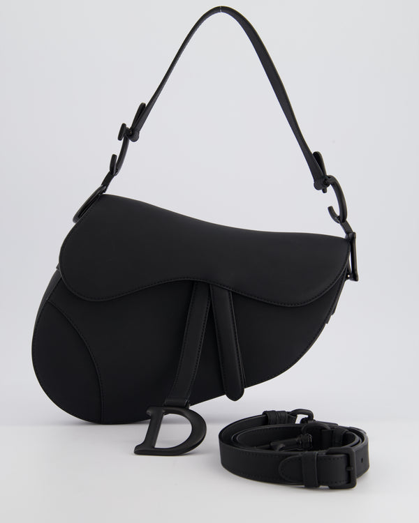 Christian Dior Black UltraMatte Calfskin Saddle Bag RRP £3450