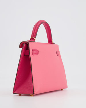 Hermès Mini Kelly II 20cm Bag HSS in Rose Azalee and Rose Mexico Epsom Leather with Permabrass Hardware