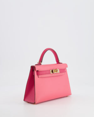 Hermès Mini Kelly II 20cm Bag HSS in Rose Azalee and Rose Mexico Epsom Leather with Permabrass Hardware