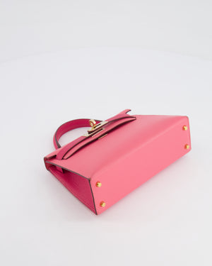 Hermès Mini Kelly II 20cm Bag HSS in Rose Azalee and Rose Mexico Epsom Leather with Permabrass Hardware