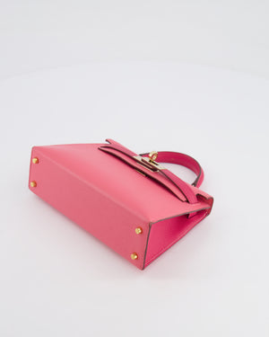 Hermès Mini Kelly II 20cm Bag HSS in Rose Azalee and Rose Mexico Epsom Leather with Permabrass Hardware