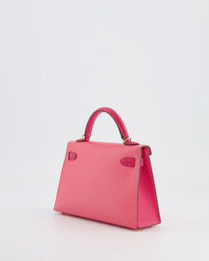 Hermès Mini Kelly II 20cm Bag HSS in Rose Azalee and Rose Mexico Epsom Leather with Permabrass Hardware