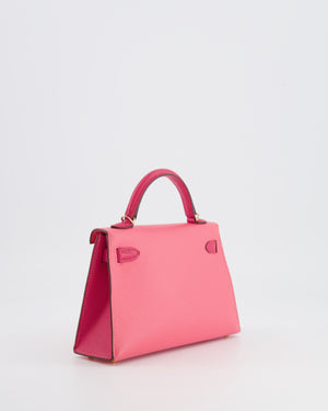 Hermès Mini Kelly II 20cm Bag HSS in Rose Azalee and Rose Mexico Epsom Leather with Permabrass Hardware