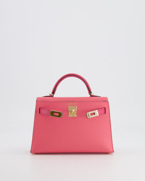 Hermès Mini Kelly II 20cm Bag HSS in Rose Azalee and Rose Mexico Epsom Leather with Permabrass Hardware