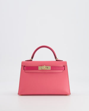 Hermès Mini Kelly II 20cm Bag HSS in Rose Azalee and Rose Mexico Epsom Leather with Permabrass Hardware