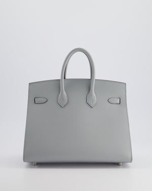 *RARE* Hermès Birkin 25cm Bag Sellier in Bleu Glacier Epsom Leather with Palladium Hardware