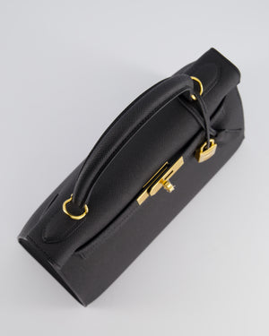 *HOT* Hermès Kelly 28cm Sellier Bag in Black Epsom Leather with Gold Hardware