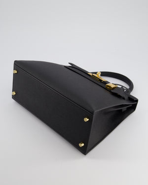 *HOT* Hermès Kelly 28cm Sellier Bag in Black Epsom Leather with Gold Hardware