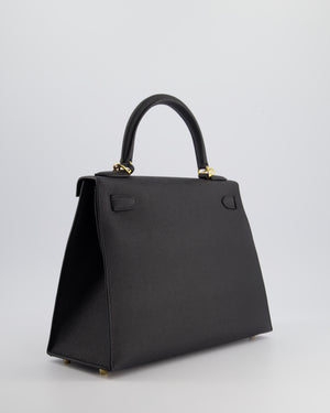 *HOT* Hermès Kelly 28cm Sellier Bag in Black Epsom Leather with Gold Hardware