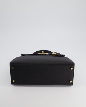 *HOT* Hermès Kelly 28cm Sellier Bag in Black Epsom Leather with Gold Hardware