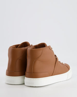 Hermès Brown Daydream Leather Trainers with Palladium Kelly Buckle Details Size EU 37 RRP £1,160