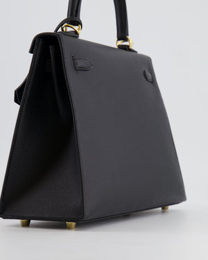 *HOLY GRAIL* Hermès Kelly 25cm Sellier Bag in Black Epsom Leather with Gold Hardware