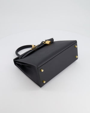 *HOLY GRAIL* Hermès Kelly 25cm Sellier Bag in Black Epsom Leather with Gold Hardware