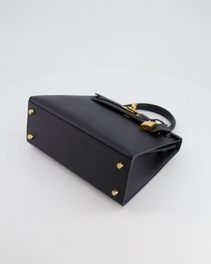 *HOLY GRAIL* Hermès Kelly 25cm Sellier Bag in Black Epsom Leather with Gold Hardware