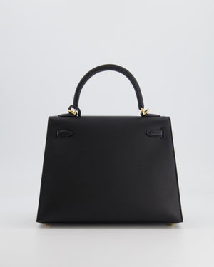 *HOLY GRAIL* Hermès Kelly 25cm Sellier Bag in Black Epsom Leather with Gold Hardware