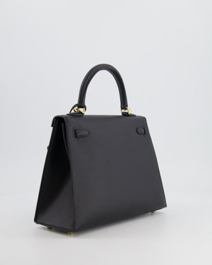 *HOLY GRAIL* Hermès Kelly 25cm Sellier Bag in Black Epsom Leather with Gold Hardware