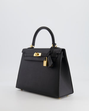 *HOLY GRAIL* Hermès Kelly 25cm Sellier Bag in Black Epsom Leather with Gold Hardware