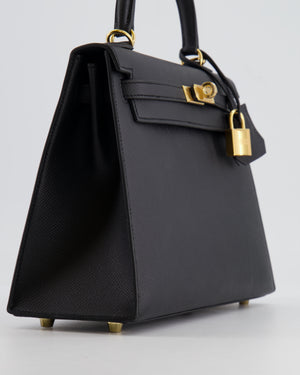 *HOLY GRAIL* Hermès Kelly 25cm Sellier Bag in Black Epsom Leather with Gold Hardware