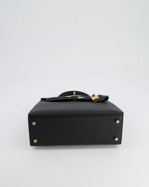 *HOLY GRAIL* Hermès Kelly 25cm Sellier Bag in Black Epsom Leather with Gold Hardware